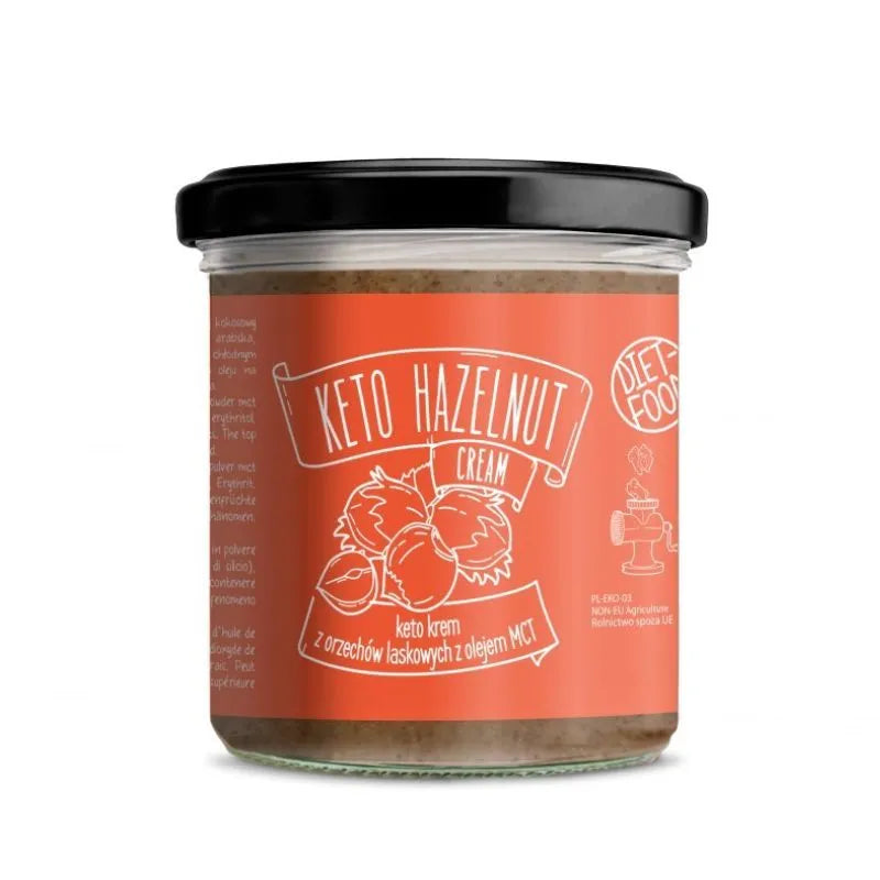 DIET FOOD - КЕТО ЛЕШНИКОВ КРЕМ С КОКОСОВО МАСЛО - 300 г