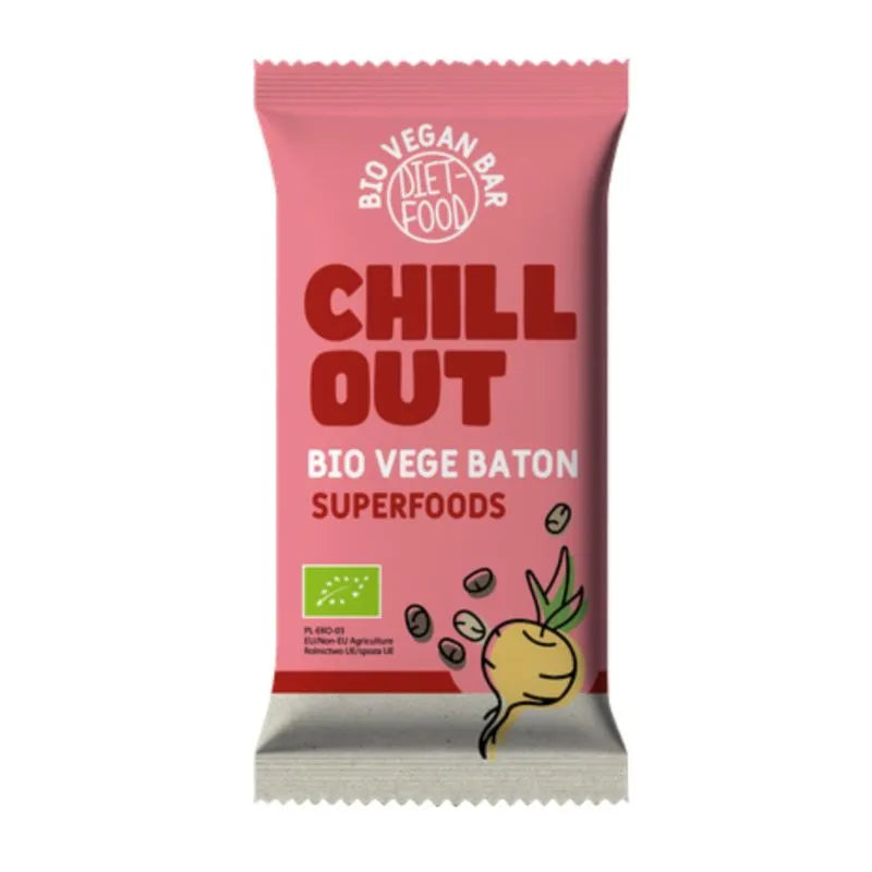 DIET FOOD - БИО ВЕГАН БАР CHILL OUT СЪС СУПЕР ХРАНИ - 35 г