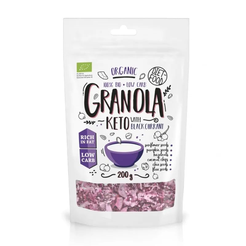 DIET FOOD - БИО КЕТО ГРАНОЛА С КАСИС - 200 г
