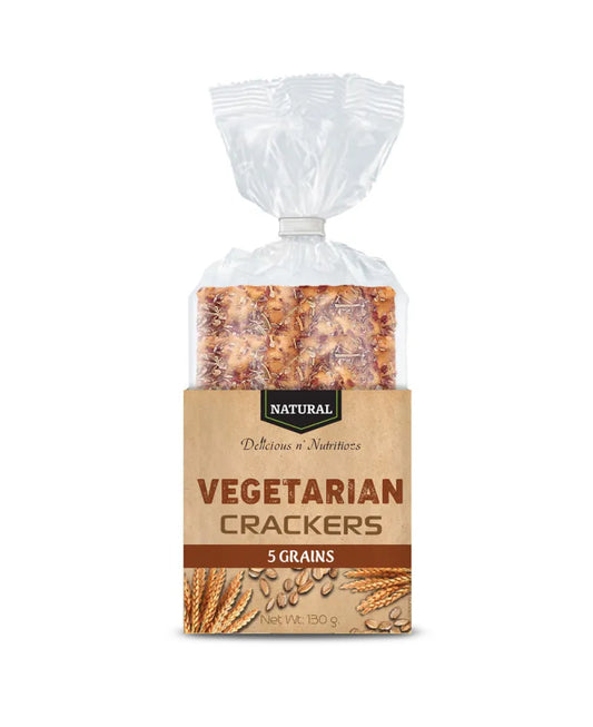DELICIOUS N' NUTRITIOUS - НАТУРАЛНИ КРЕКЕРИ 5 ЗЪРНА - 130 g