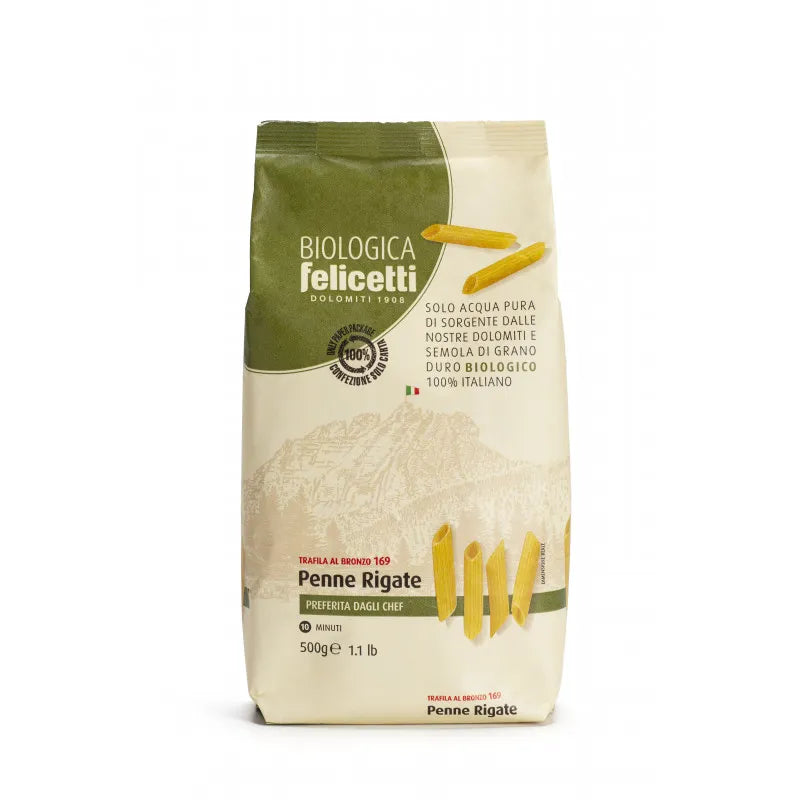 FELICETTI - БИО ПАСТА ПЕНЕ РИГАТЕ ОТ СЕМОЛИНА - 500 г