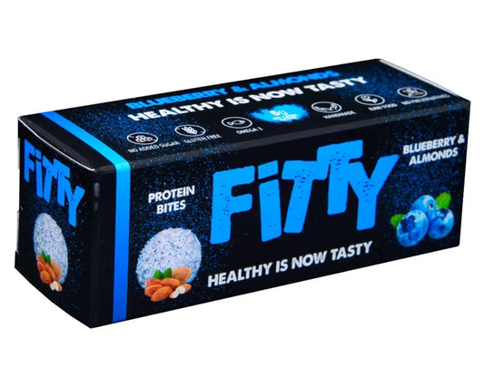 FITTY - ПРОТЕИНОВИ ХАПКИ С БОРОВИНКА И БАДЕМ - 75 г