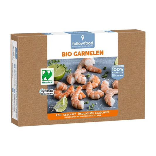 FOLLOW FOOD - БИО СКАРИДИ ОБЕЛЕНИ ЗАМРАЗЕНИ NATURLAND - 160 г