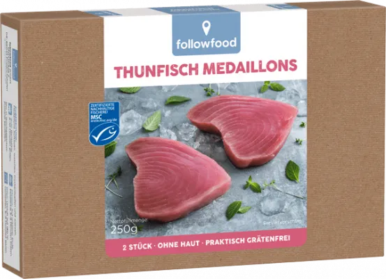 FOLLOW FOOD - МЕДАЛЬОНИ ОТ РИБА ТОН MSC СЕРТИФИЦИРАНА - 250 г