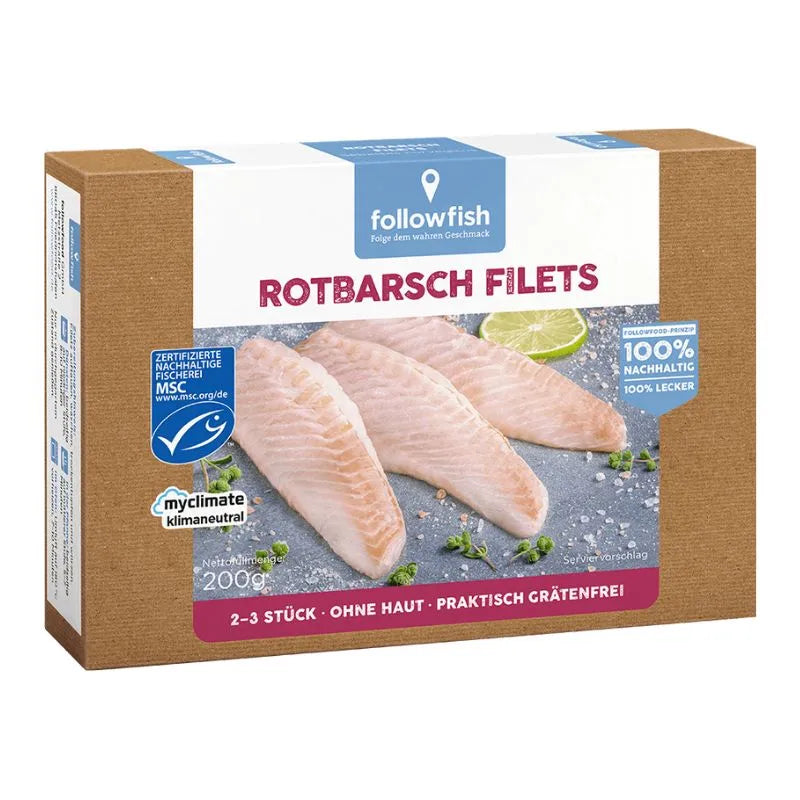 FOLLOW FOOD - РИБА ЧЕРВЕН МОРСКИ КОСТУР ФИЛЕТА MSC СЕРТИФИЦИРАНА ЗАМРАЗЕНА - 200 г