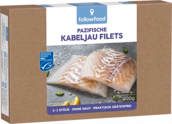 FOLLOW FOOD - ФИЛЕ ОТ ТИХООКЕАНСКА ТРЕСКА MSC СЕРТИФИЦИРАНО ЗАМРАЗЕНО - 200 г