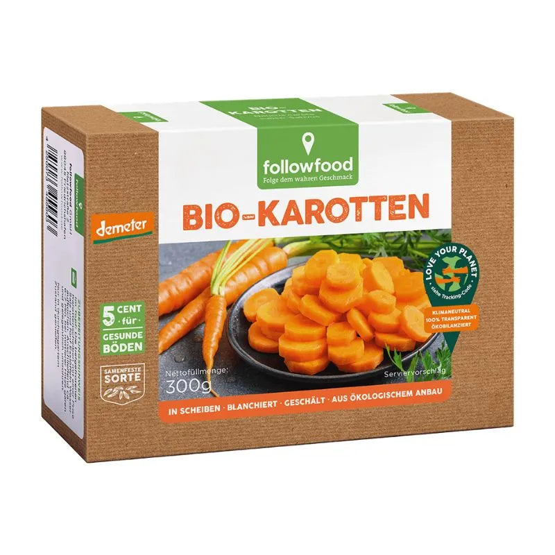 FOLLOW FOOD - БИО ДЕМЕТЕР МОРКОВИ ЗАМРАЗЕНИ - 300 г