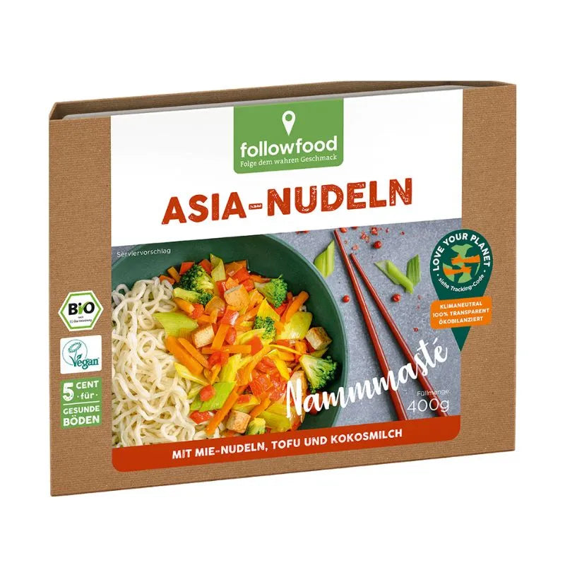 FOLLOW FOOD - БИО ВЕГАН АЗИАТСКИ НУДЛИ ЗАМРАЗЕНИ - 400 г