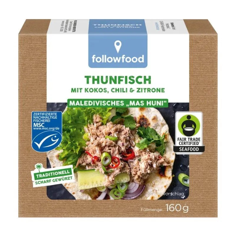 FOLLOW FOOD - ФИЛЕ ОТ РИБА ТОН В СТИЛ МАС ХУНИ ОТ МАЛДИВИ MSC FAIR TRADE - 160 г