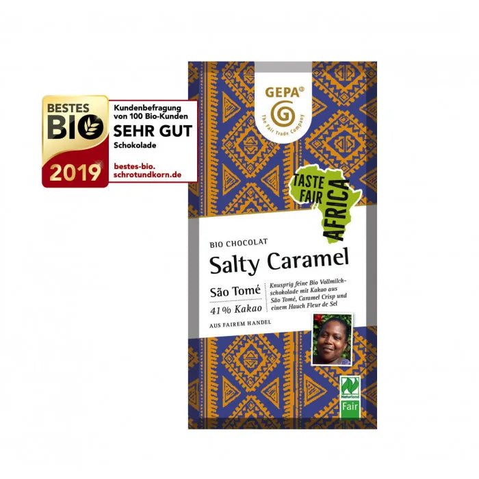 GEPA - БИО ШОКОЛАД МЛЕЧЕН СОЛЕН КАРАМЕЛ (SALTY CARAMEL) - 80 г