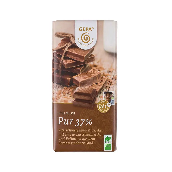 GEPA - БИО ШОКОЛАД МЛЕЧЕН (PUR 37%)  - 100 г