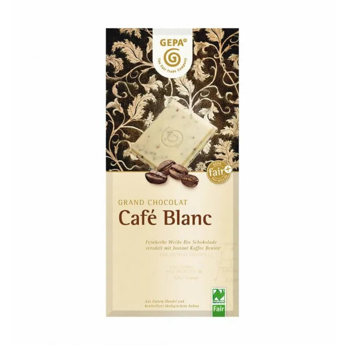 GEPA - БИО ШОКОЛАД БЯЛ С КАФЕ (CAFE BLANC) - 100 г