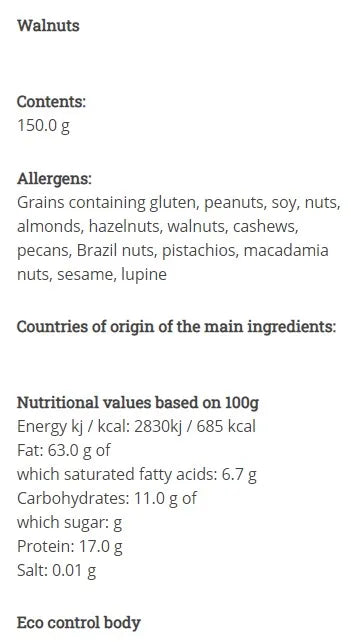 GREEN ORGANICS - БИО ОРЕХИ - 150 г