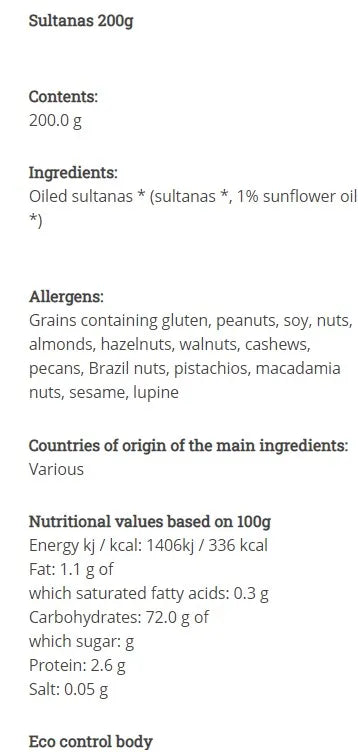 GREEN ORGANICS - БИО СУШЕНИ СТАФИДИ - 200 г
