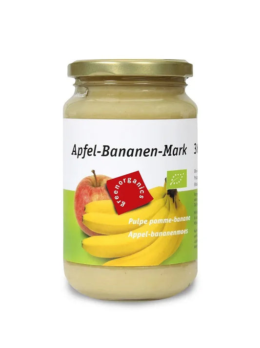 GREEN ORGANICS - БИО ПЮРЕ ЯБЪЛКА С БАНАН - 360 г
