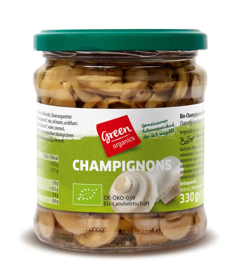 GREEN ORGANICS - БИО ГЪБИ ШАМПИНЬОН В БУРКАН НАРЯЗАНИ - 280 г