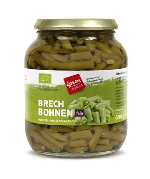 GREEN ORGANICS - БИО ЗЕЛЕН ФАСУЛ В СТЪКЛЕН БУРКАН - 690 г