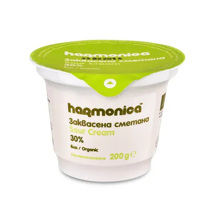 HARMONICA - БИО ЗАКВАСЕНА СМЕТАНА 30% - 200 г
