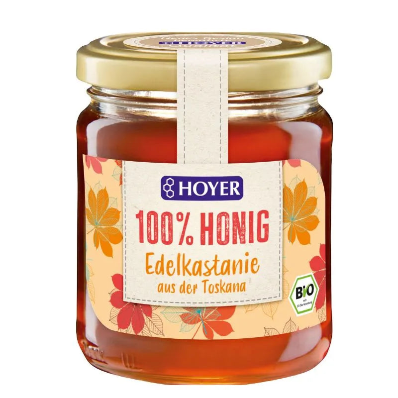 HOYER - БИО СЛАДЪК МЕД ОТ КЕСТЕНИ ОТ ТОСКАНА - 250 г