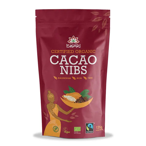 ISWARI - БИО КАКАОВИ ЗЪРНА FAIR TRADE - 125 г