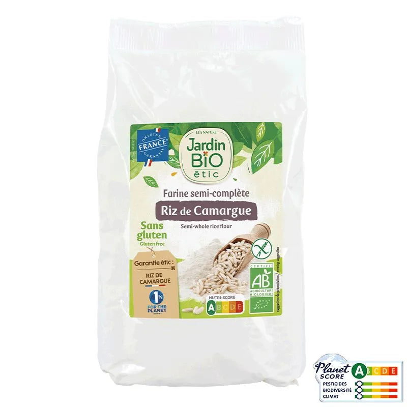 JARDIN BIO - БИО ПОЛУ-ПЪЛНОЗЪРНЕСТО ОРИЗОВО БРАШНО БЕЗ ГЛУТЕН - 400 г