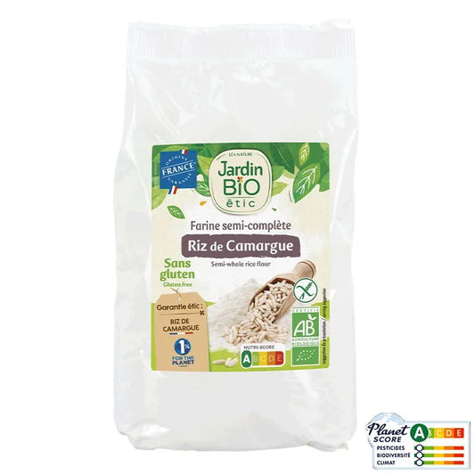 JARDIN BIO - БИО ПОЛУ-ПЪЛНОЗЪРНЕСТО ОРИЗОВО БРАШНО БЕЗ ГЛУТЕН - 400 г