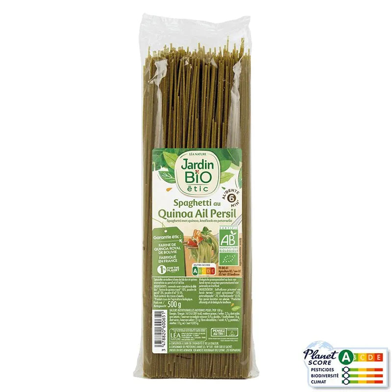 JARDIN BIO - БИО СПАГЕТИ ОТ КИНОА С ЧЕСЪН И МАГДАНОЗ - 500 г