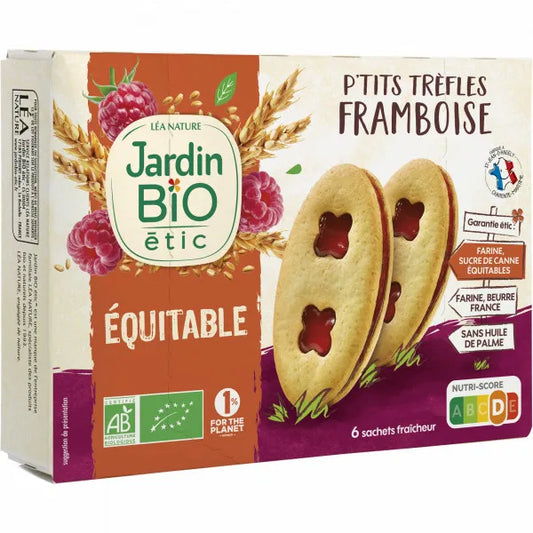 JARDIN BIO - БИО БИСКВИТИ С ПЪЛНЕЖ ОТ МАЛИНИ - 175 г