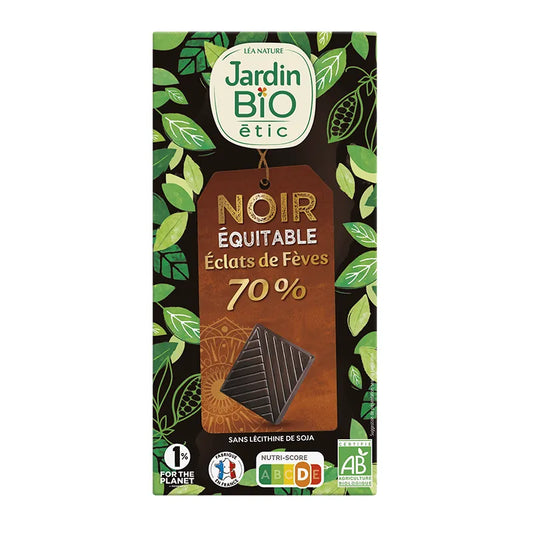 JARDIN BIO - БИО ШОКОЛАД ТЪМЕН 70% С КАКАОВИ ЗЪРНА - 100 г