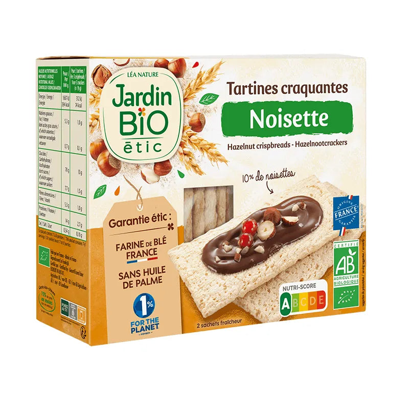 JARDIN BIO - БИО ХРУПКАВИ СУХАРИ С ЛЕШНИЦИ - 150 г