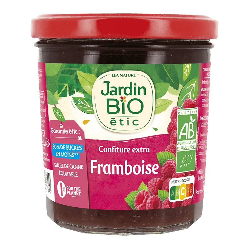 JARDIN BIO - БИО КОНФИТЮР ОТ МАЛИНИ С 30% ПО-МАЛКО ЗАХАР - 320 г