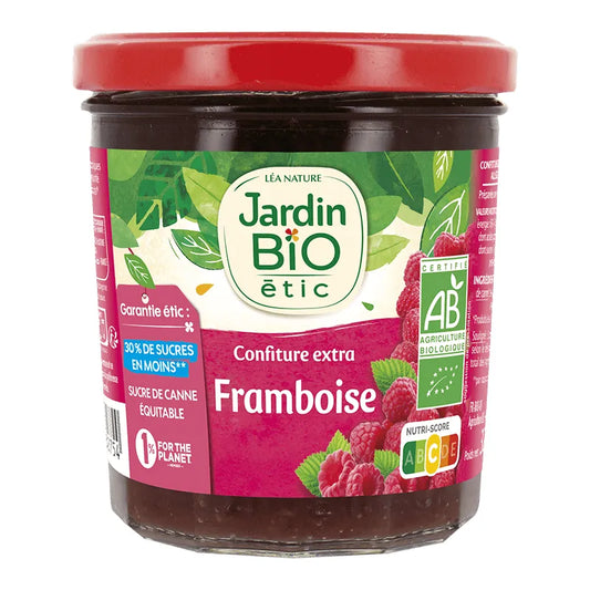 JARDIN BIO - БИО КОНФИТЮР ОТ МАЛИНИ С 30% ПО-МАЛКО ЗАХАР - 320 г