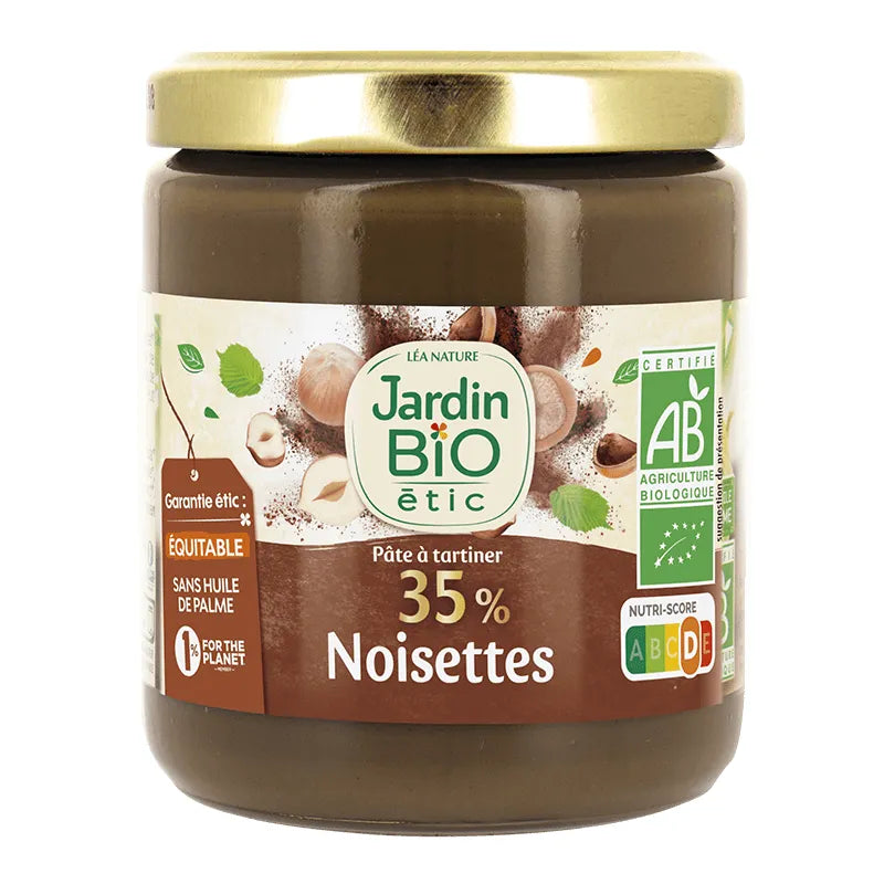 JARDIN BIO - БИО ВЕГАН КРЕМ ЗА МАЗАНЕ С ЛЕШНИЦИ И ШОКОЛАД БЕЗ ГЛУТЕН - 350 г