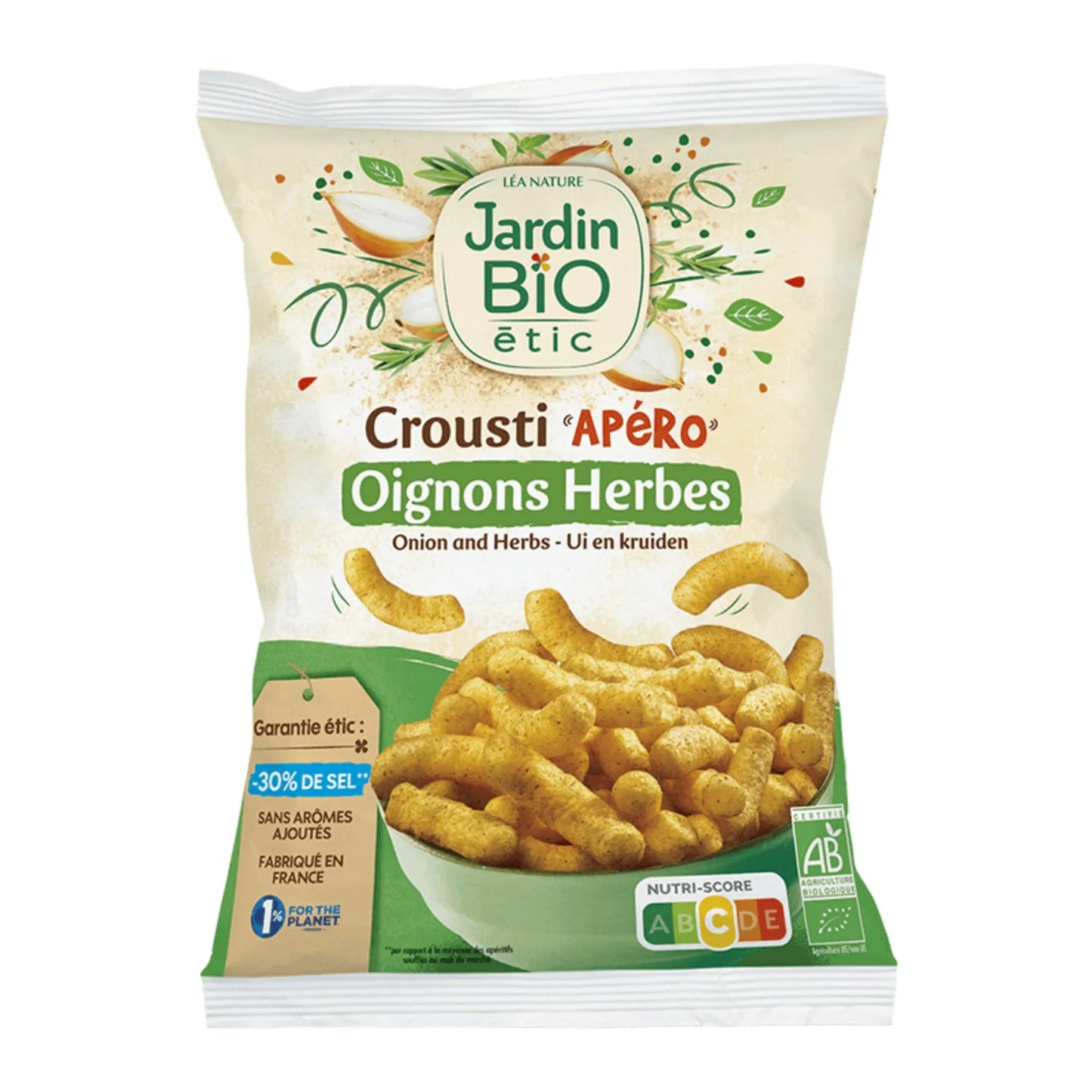 JARDIN BIO - БИО КАРТОФЕН СНАКС С ЛУК И БИЛКИ - 85 г