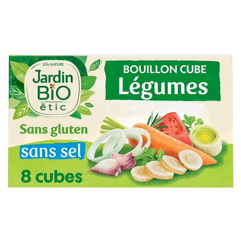 JARDIN BIO - БИО БУЛЬОН РАСТИТЕЛЕН КУБЧЕТА БЕЗ СОЛ 8 х 9 г