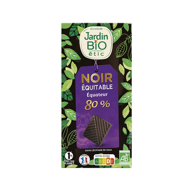 JARDIN BIO - БИО ШОКОЛАД ТЪМЕН 80% СЕЛЕКЦИЯ ЕКВАДОР - 100 г