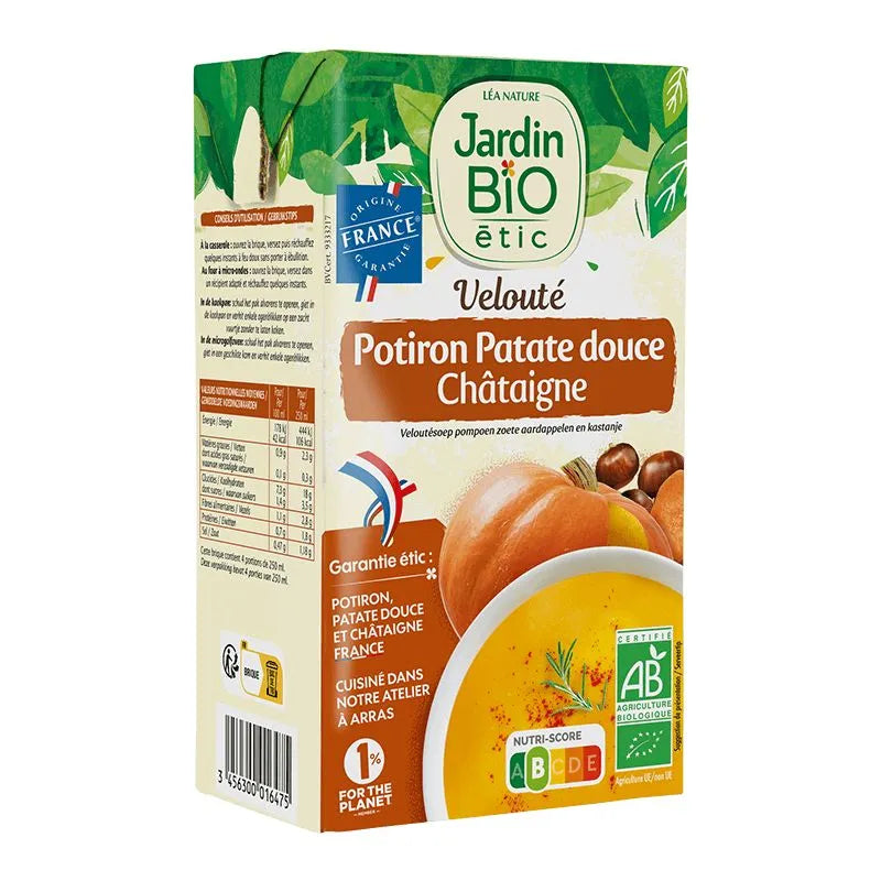 JARDIN BIO - БИО СУПА ОТ ТИКВА, СЛАДЪК КАРТОФ И КЕСТЕН - 1 л Бранд