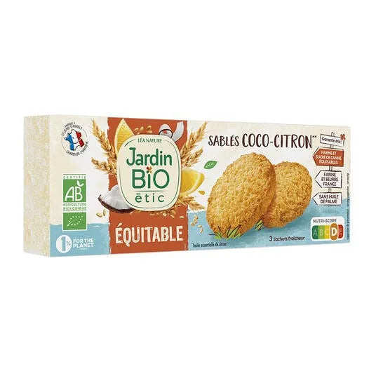 JARDIN BIO - БИО БИСКВИТИ С КОКОС И ЛИМОН - 150 г