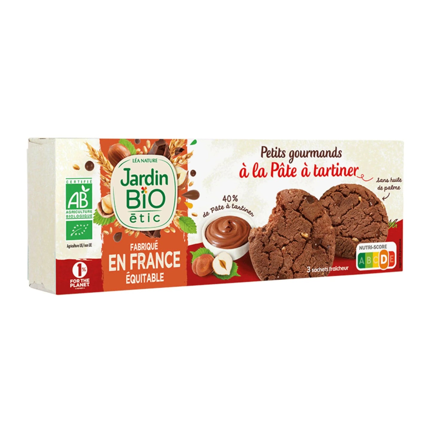 JARDIN BIO - БИО БИСКВИТИ С КРЕМ ОТ ШОКОЛАД - 155 г