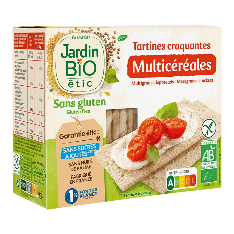 JARDIN BIO - БИО ХРУПКАВИ СУХАРИ МНОГОЗЪРНЕСТИ БЕЗ ГЛУТЕН - 150 г
