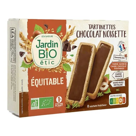 JARDIN BIO - БИО БИСКВИТИ С ЯДРО ОТ ШОКОЛАД С ЛЕШНИЦИ - 138 г