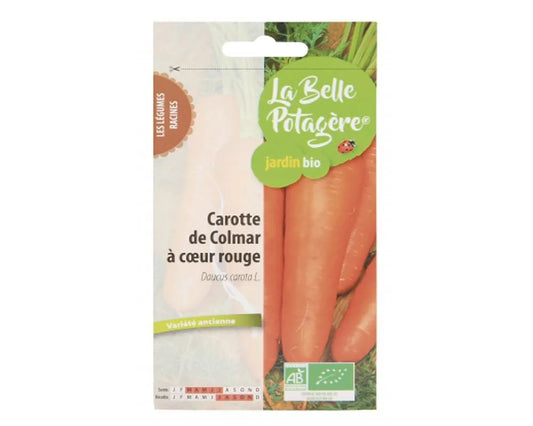 LA BELLE POTAGERE - БИО СЕМЕНА МОРКОВИ СОРТ "КОЛМАР ЧЕРВЕНО СЪРЦЕ 2" - 1,5 г