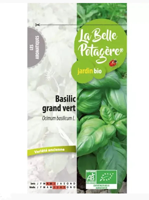 LA BELLE POTAGERE - БИО СЕМЕНА БОСИЛЕК СОРТ "ДЖЕНОВЕЗЕ" - 0,5 г