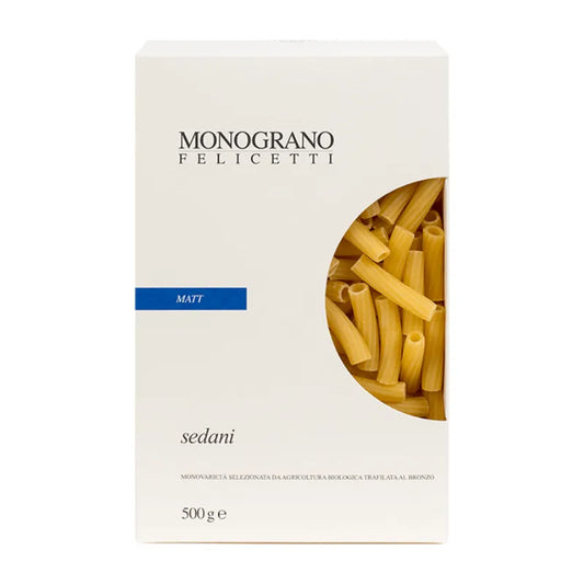MONOGRANO - БИО ПАСТА SEDANI ОТ ПШЕНИЧЕН ГРИС - 500 г