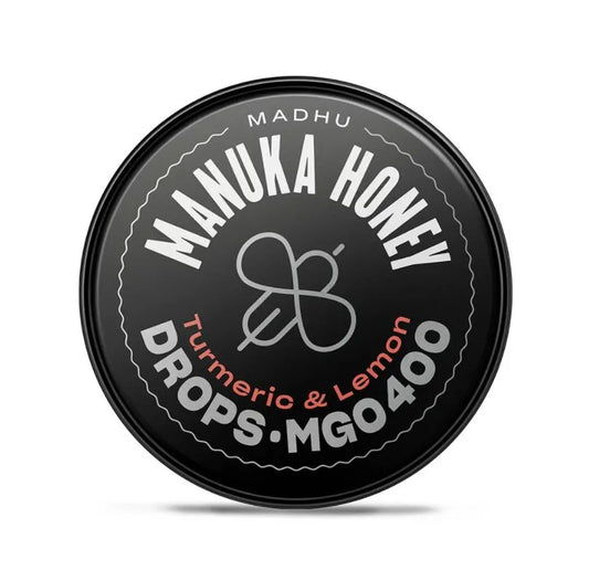 MADHU HONEY - МЕД ОТ МАНУКА БОНБОНИ С КУРКУМА И ЛИМОН - 60 г