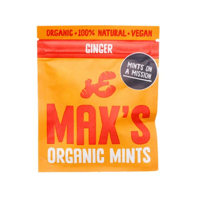 MAX'S MINTS - БИО МЕНТОВИ БОНБОНИ С ДЖИНДФИЖИЛ - 17 г