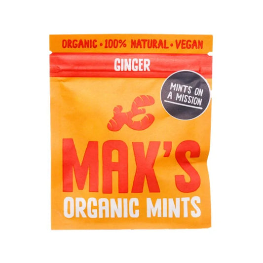MAX'S MINTS - БИО МЕНТОВИ БОНБОНИ С ДЖИНДФИЖИЛ - 17 г