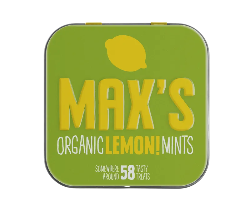 MAX'S MINTS - БИО МЕНТОВИ БОНБОНИ С ЛИМОН - 35 г