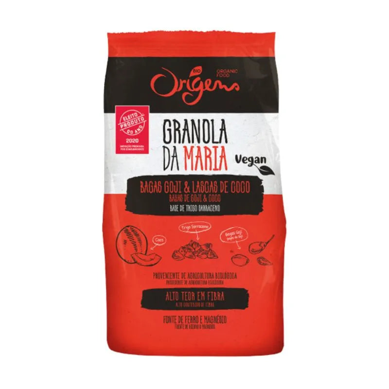 ORIGENS BIO - БИО ЗАКУСКА С ГРАНОЛА, ГОДЖИ И КОКОС ВЕГАН - 300 г