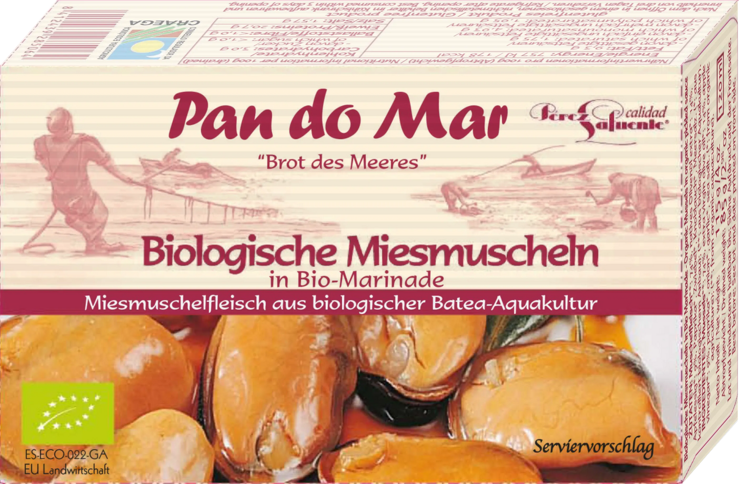 PAN DO MAR - БИО МИДИ В БИО ОСОЛЕН СОС БЕЗ ГЛУТЕН - 115 г